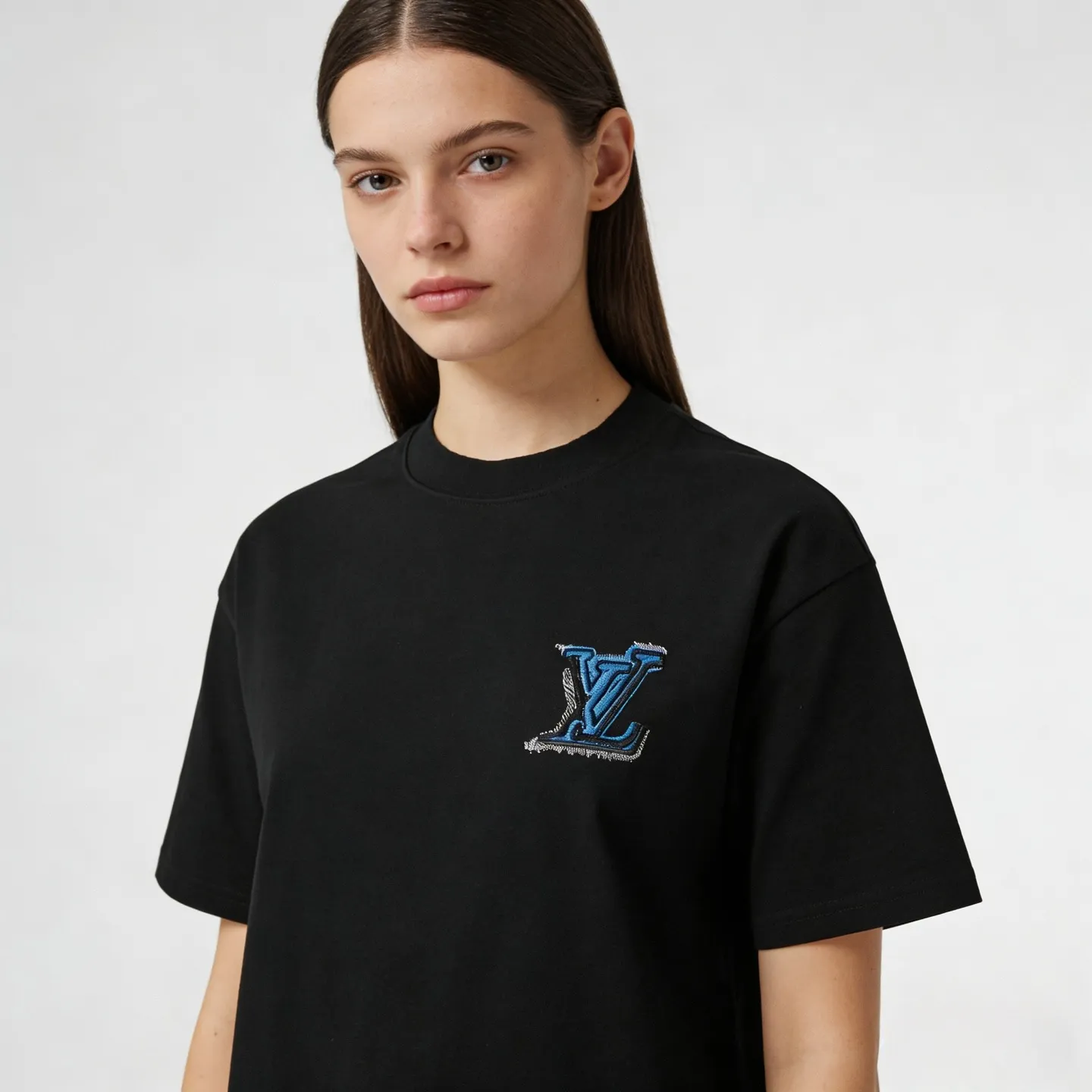 Louis Vuitton/Louis Vuitton short sleeves with front and rear letter logo embroidery